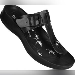 Aerosoft - Metal Buckle Comfortable Summer T Strap Sandals